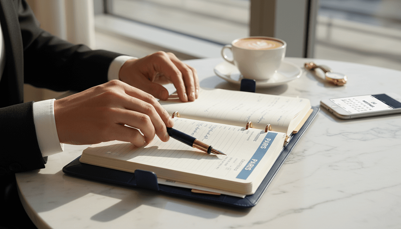 Personal concierge service showing organized planning and scheduling