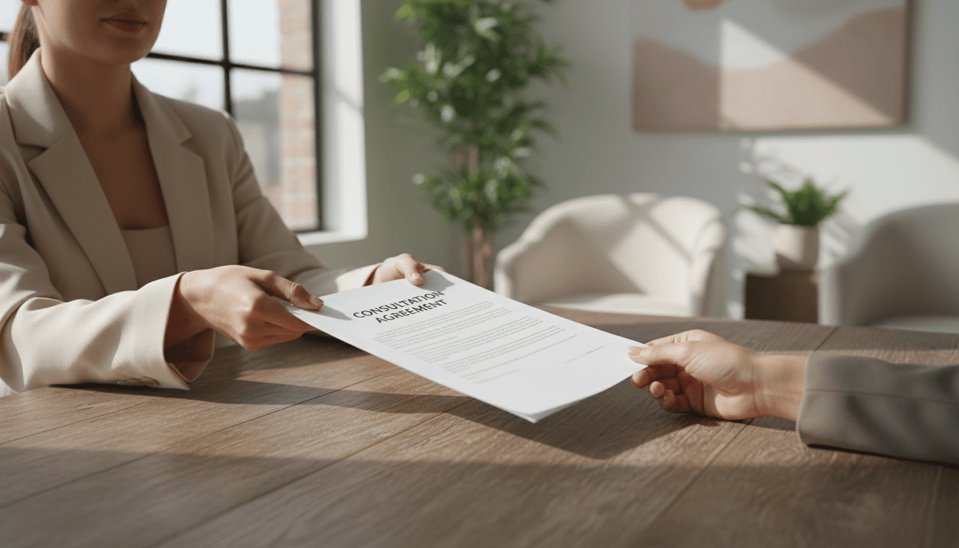 Concierge professional consulting with client